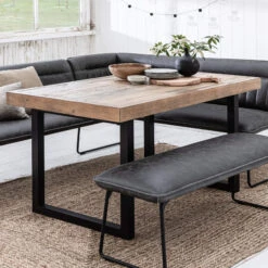 Malmo Reclaimed Timber 135cm Dining Table, Clarence Grey Right-Hand Corner & Single Bench 21 Malmo Reclaimed Timber 135cm Dining Table, Clarence Grey Right-Hand Corner & Single Bench -Housing Units Shop d5aa32f707fcae381eecf123d845250e 1