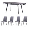 Monteverdi Grey Sintered Stone Dining Table With 4 Bettina Grey Dining Chairs 1 Monteverdi Grey Sintered Stone Dining Table With 4 Bettina Grey Dining Chairs -Housing Units Shop d5dc046985df192d18866c0cd2d0f054