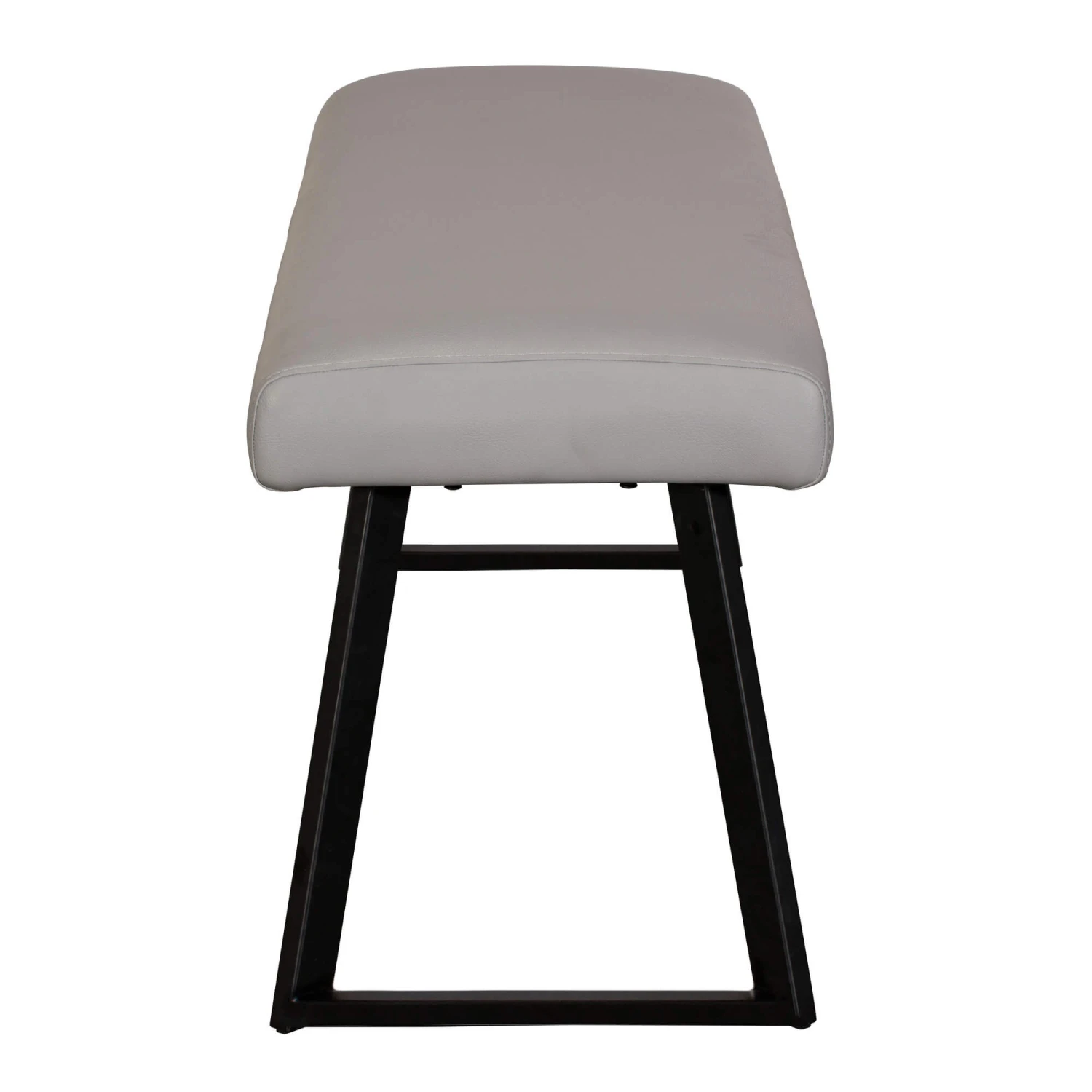 Deco Grey Faux Leather Low Dining Bench 6 Deco Grey Faux Leather Low Dining Bench - Image 4