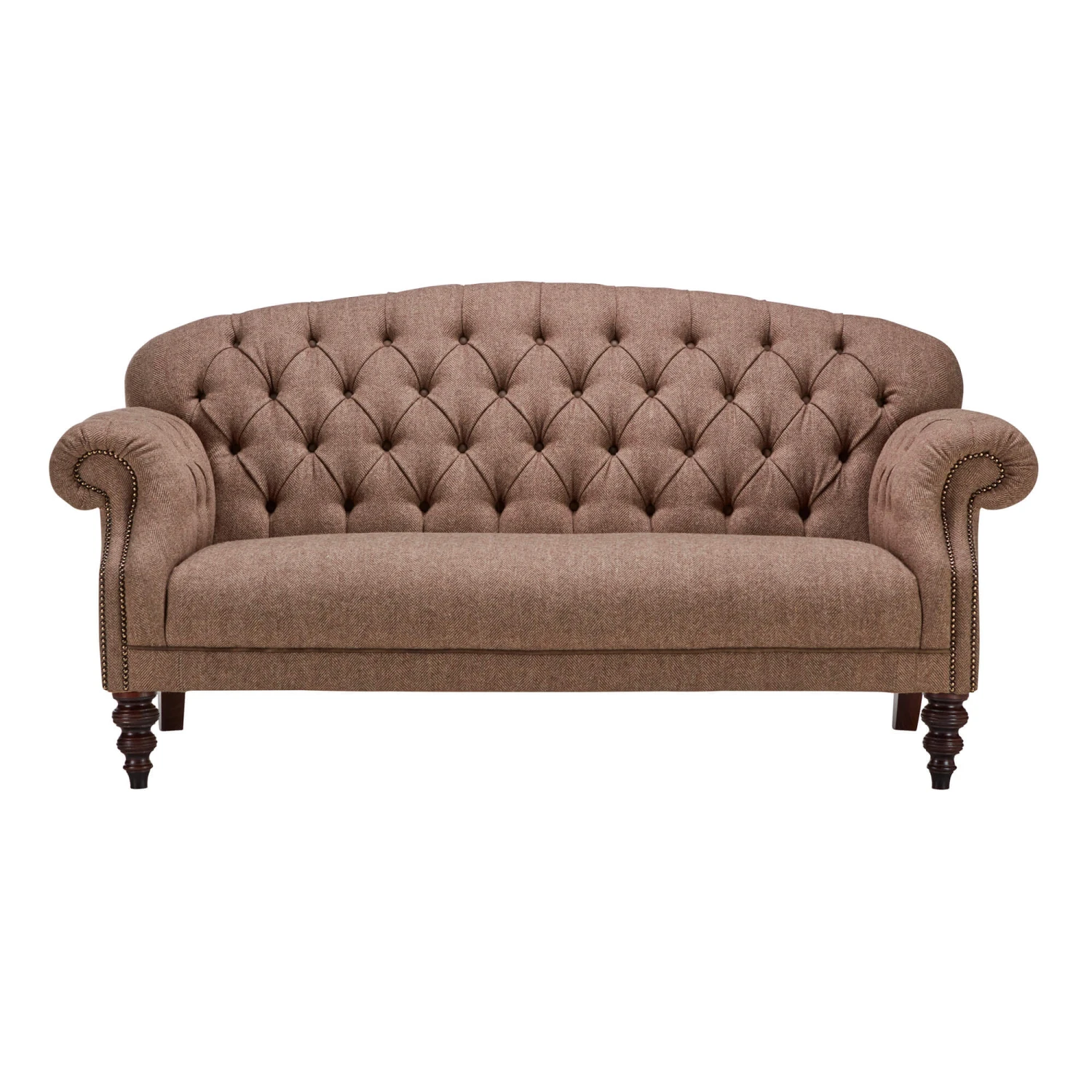 Tetrad Arbroath Brown Tweed Herringbone Fabric Petite Sofa 5 Tetrad Arbroath Brown Tweed Herringbone Fabric Petite Sofa - Image 3