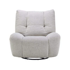 Marco Light Grey Fabric Power Glider Recliner Chair