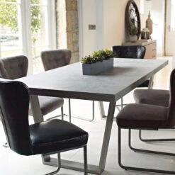 Caspian Grey Concrete-Effect 160cm Dining Table 11 Caspian Grey Concrete-Effect 160cm Dining Table -Housing Units Shop d8f2a77d8d32542614ca0e550dbf3eeb
