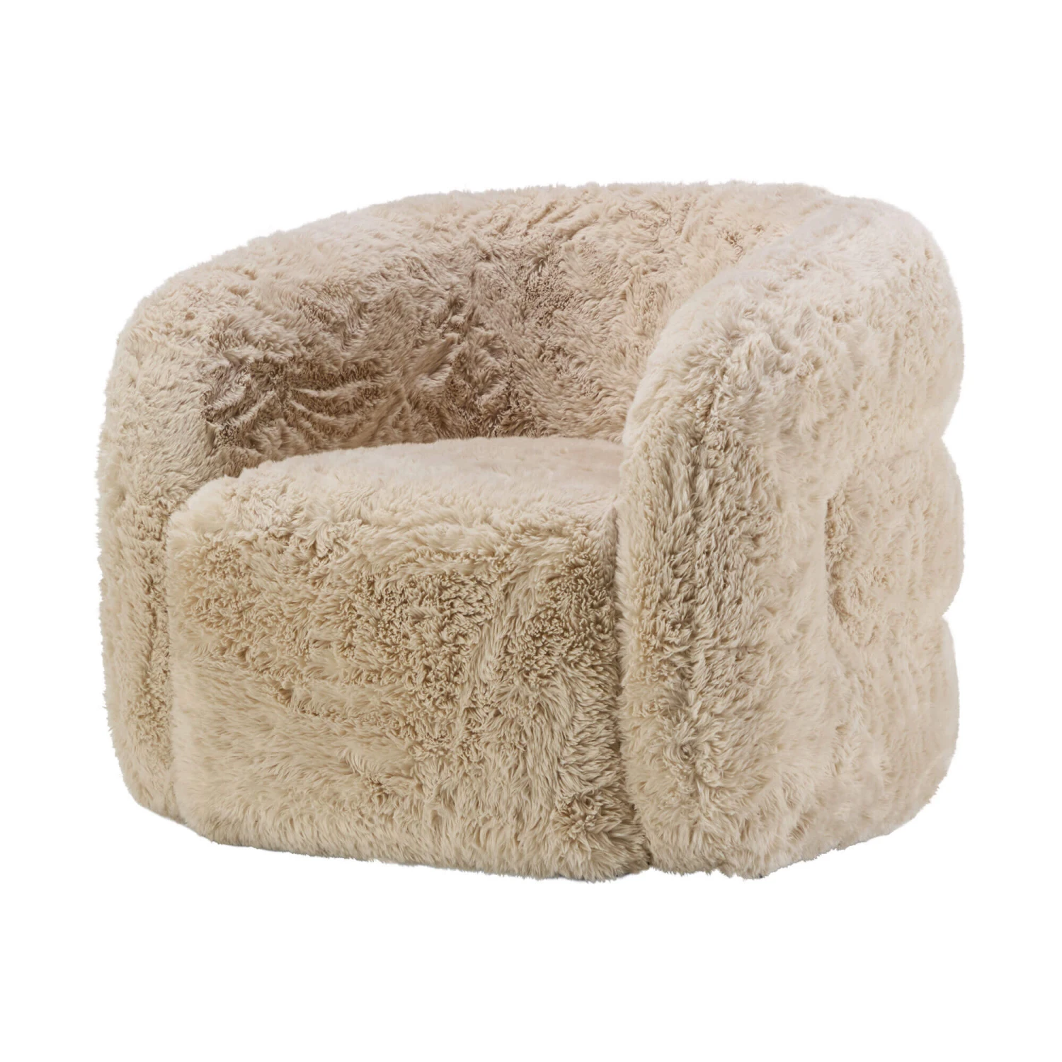 Maya Sand Beige Faux Sheepskin Accent Armchair 4 Maya Sand Beige Faux Sheepskin Accent Armchair - Image 2
