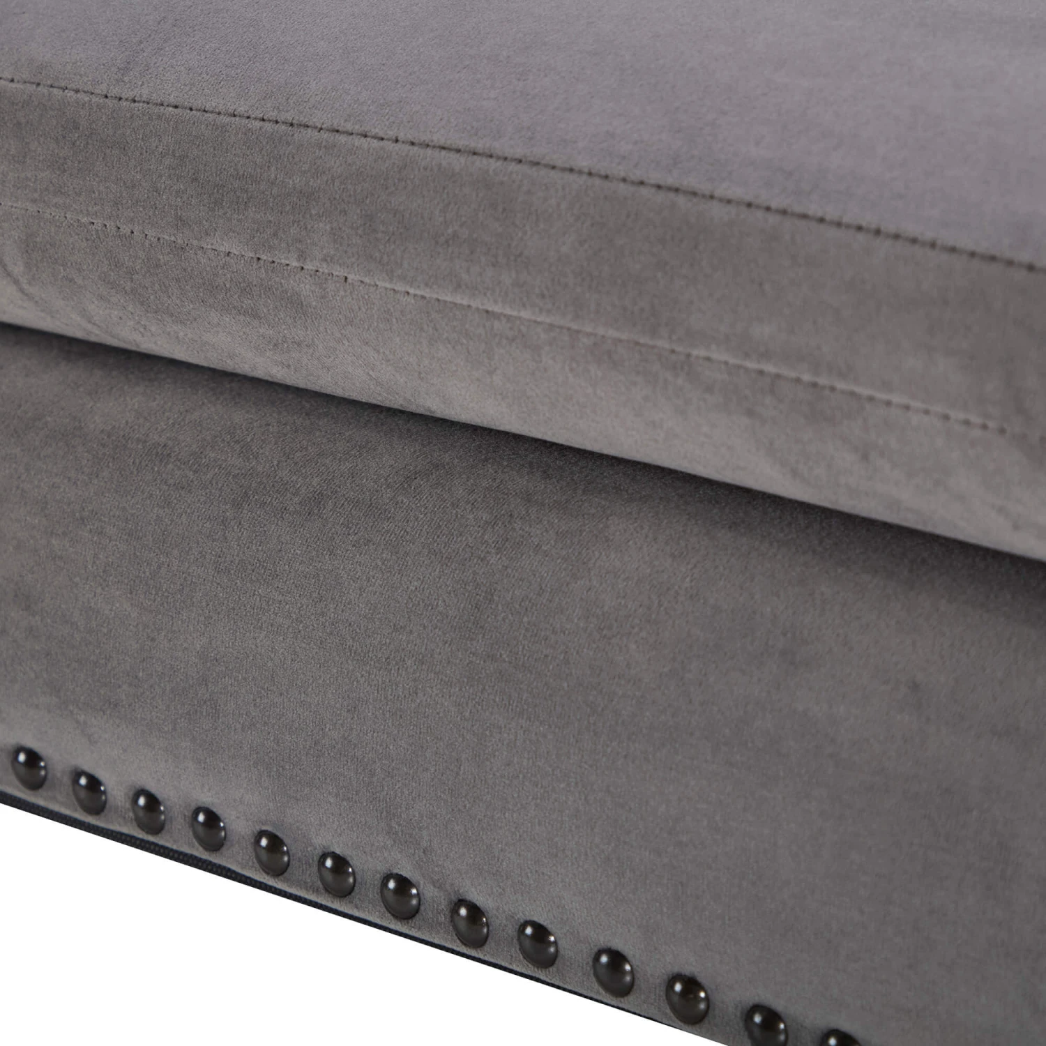 Jacob 160cm Grey Velvet Button Back Bench 8 Jacob 160cm Grey Velvet Button Back Bench - Image 6
