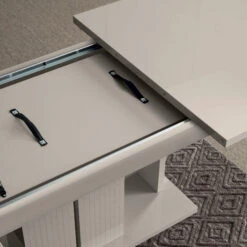 Caren High Gloss Pearl Line 160cm Extending Dining Table 11 Caren High Gloss Pearl Line 160cm Extending Dining Table -Housing Units Shop decbb66bb35d0b7dc027c7fdbc6aa896