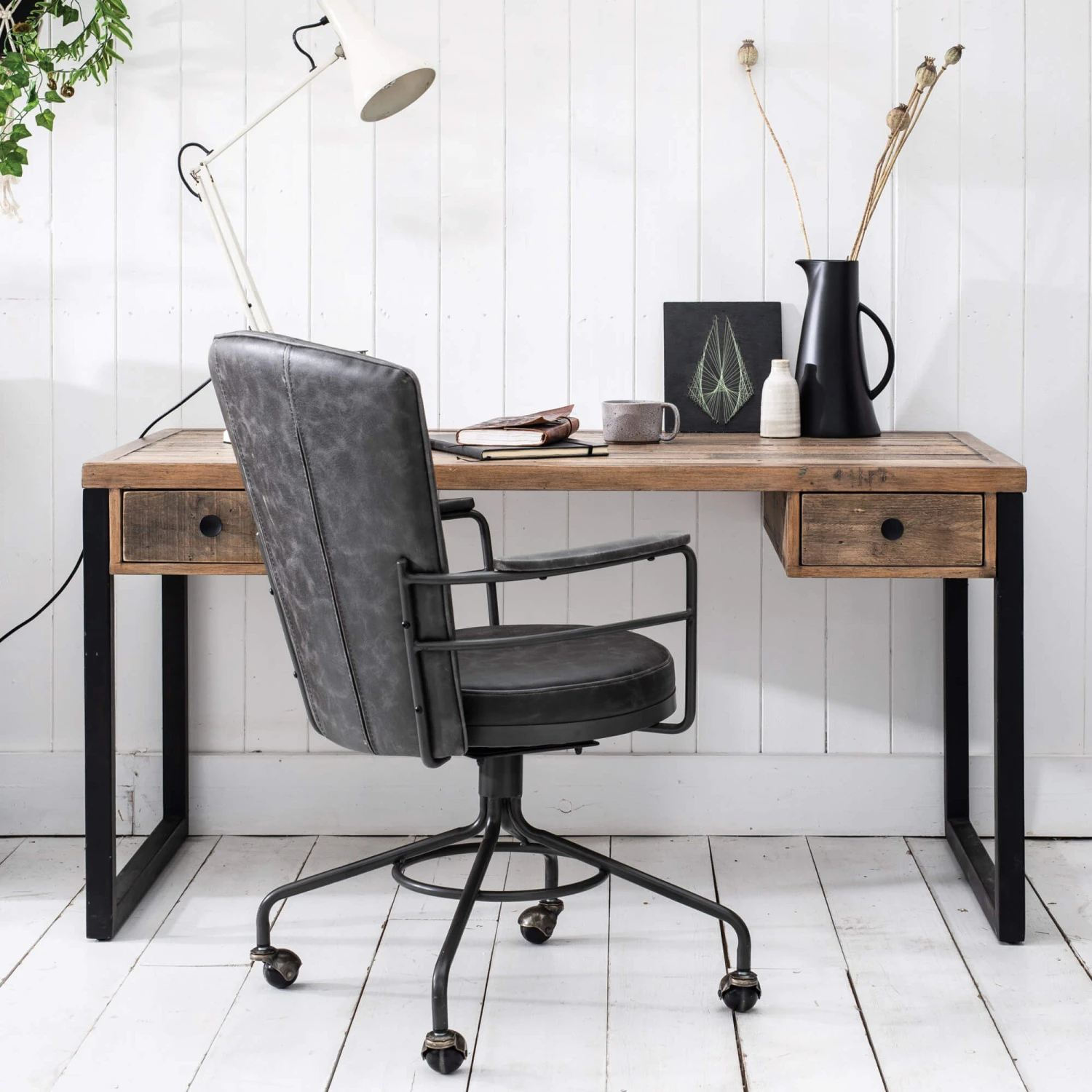 Malmo Reclaimed Timber Rectangular Desk 3 Malmo Reclaimed Timber Rectangular Desk