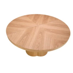 Nimbus Round 130cm Natural Oak Extending Dining Table -Housing Units Shop e04448f4aefb5978ae9f8dd13448768e