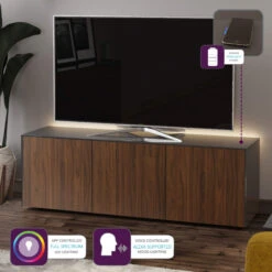 Frank Olsen Intelligent 150cm Grey Gloss & Walnut TV Unit -Housing Units Shop e133966ca7e4ab2c38a1c8cc2de1b4e8