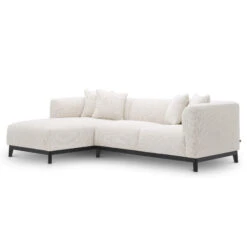 Eichholtz Corso Lounge Left Hand Sofa In Lyssa Off-White Fabric