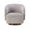 Elliot Swivel Armchair In Granite Amigo Light Grey Fabric