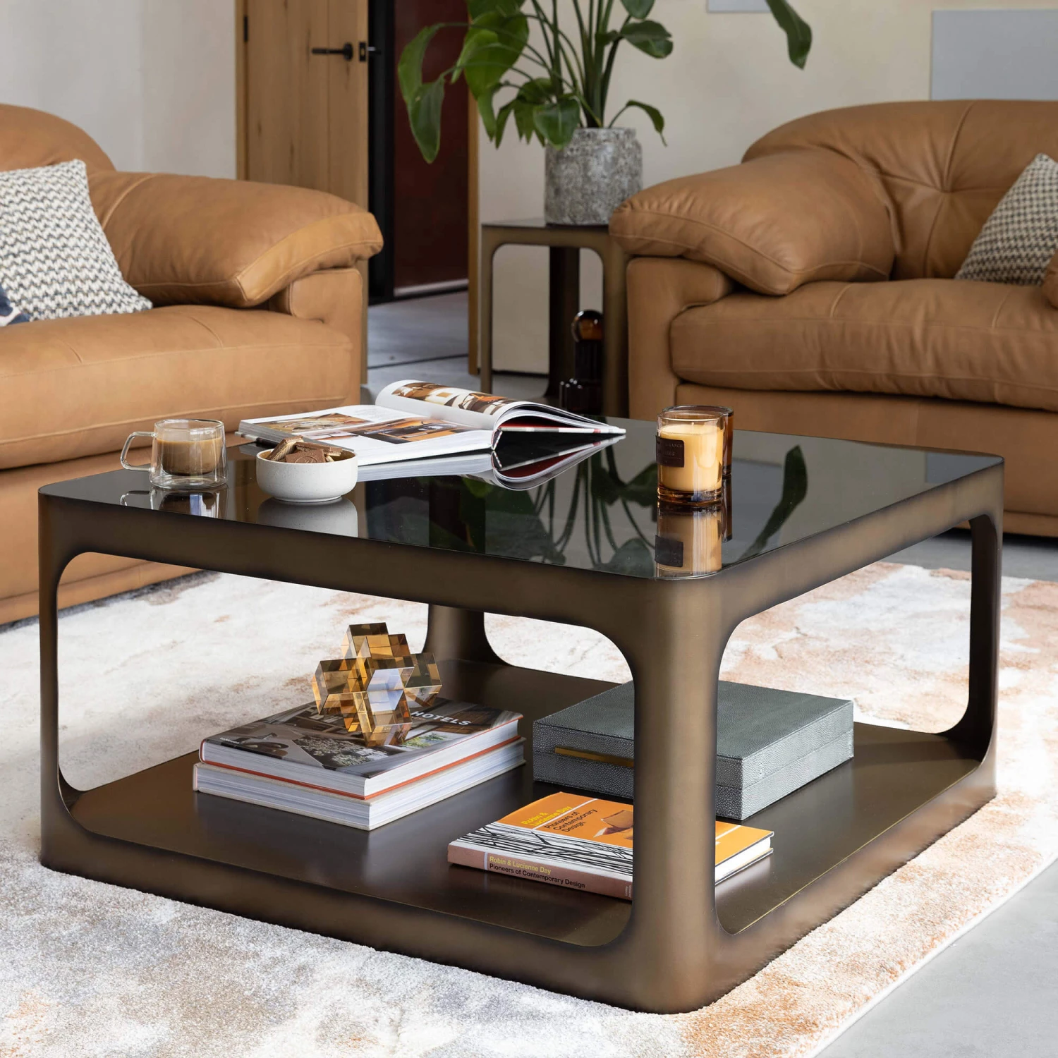 Libra Thorpe Metal Square Coffee Table With Glass Top 3 Libra Thorpe Metal Square Coffee Table With Glass Top