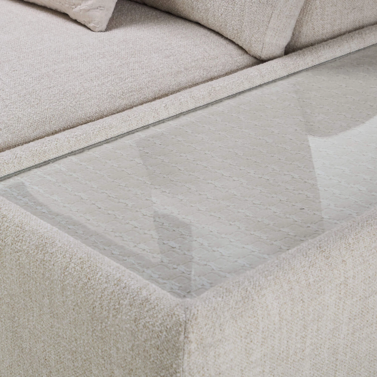 Naxos Large Tyne Natural Fabric Open End Left Arm Corner Group With Rectangular Table 9 Naxos Large Tyne Natural Fabric Open End Left Arm Corner Group With Rectangular Table - Image 7