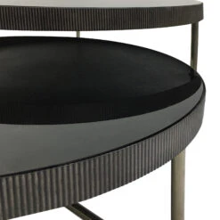 Libra Knightsbridge Black Glass Nest Of 2 Coffee Tables -Housing Units Shop e7e724c3a05e333c321045379c6fd575