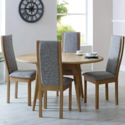 Stockholm Light Oak 105cm Compact Round Extending Dining Table 9 Stockholm Light Oak 105cm Compact Round Extending Dining Table -Housing Units Shop e86065bb7664c50e351c80611b0ec6a9