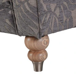 Carolina Grey Leaf Patterned Fabric Snuggler Sofa -Housing Units Shop e87f9321bbc5db8e1cf158482ef3cd31