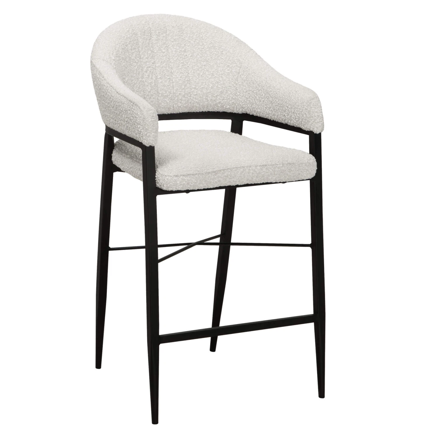 Rosita Cream Boucle Fabric Counter Bar Stool 4 Rosita Cream Boucle Fabric Counter Bar Stool - Image 2