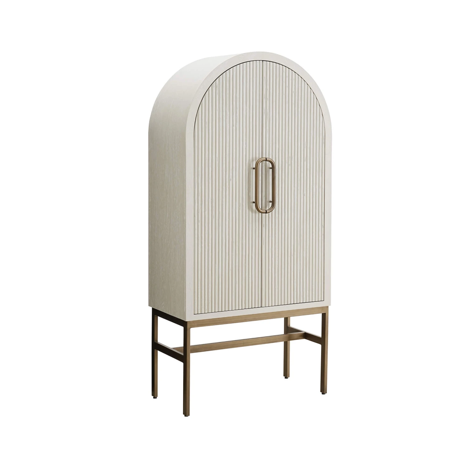 Serenity White Reeded 2 Door Drinks Cabinet 4 Serenity White Reeded 2 Door Drinks Cabinet - Image 3