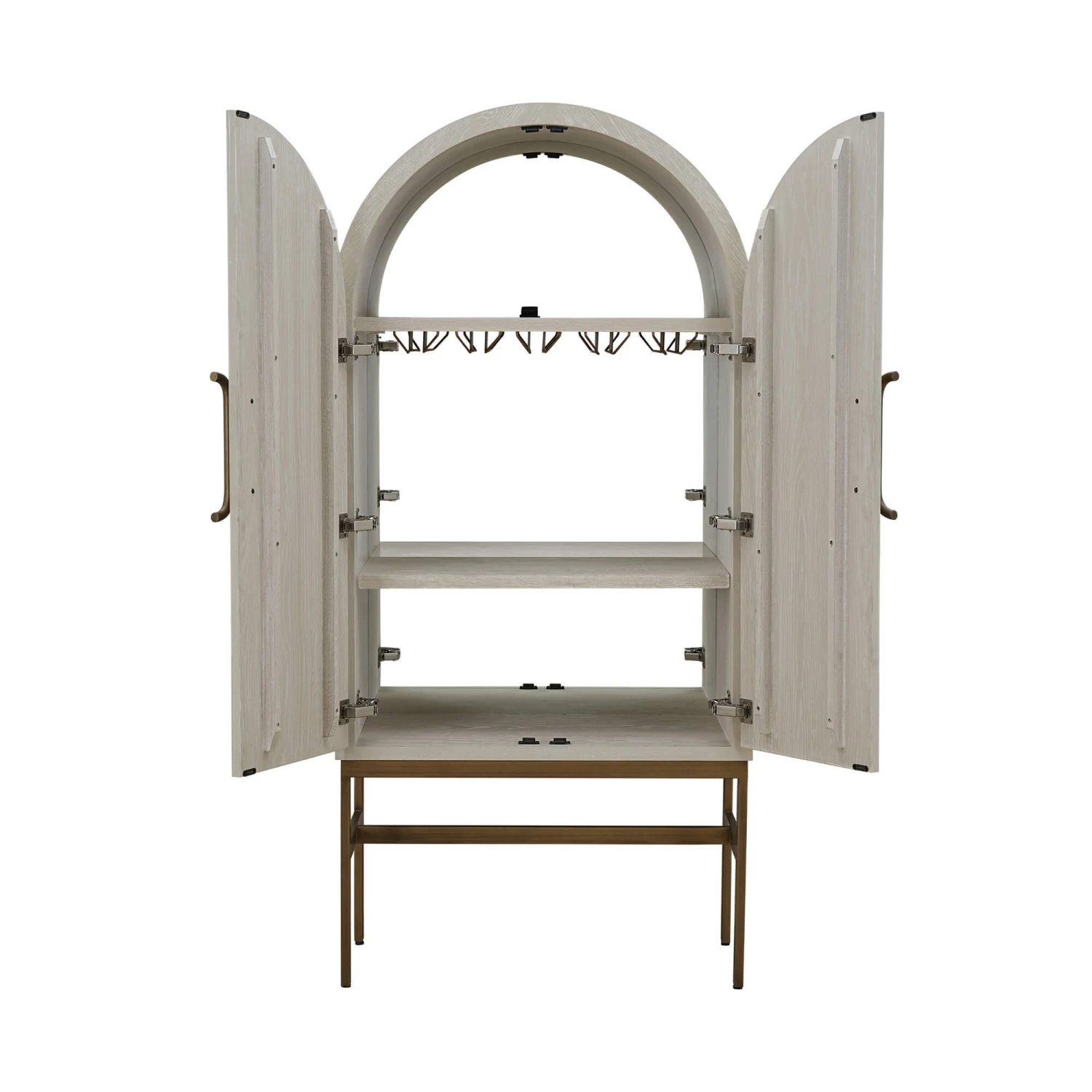 Serenity White Reeded 2 Door Drinks Cabinet 6 Serenity White Reeded 2 Door Drinks Cabinet - Image 5