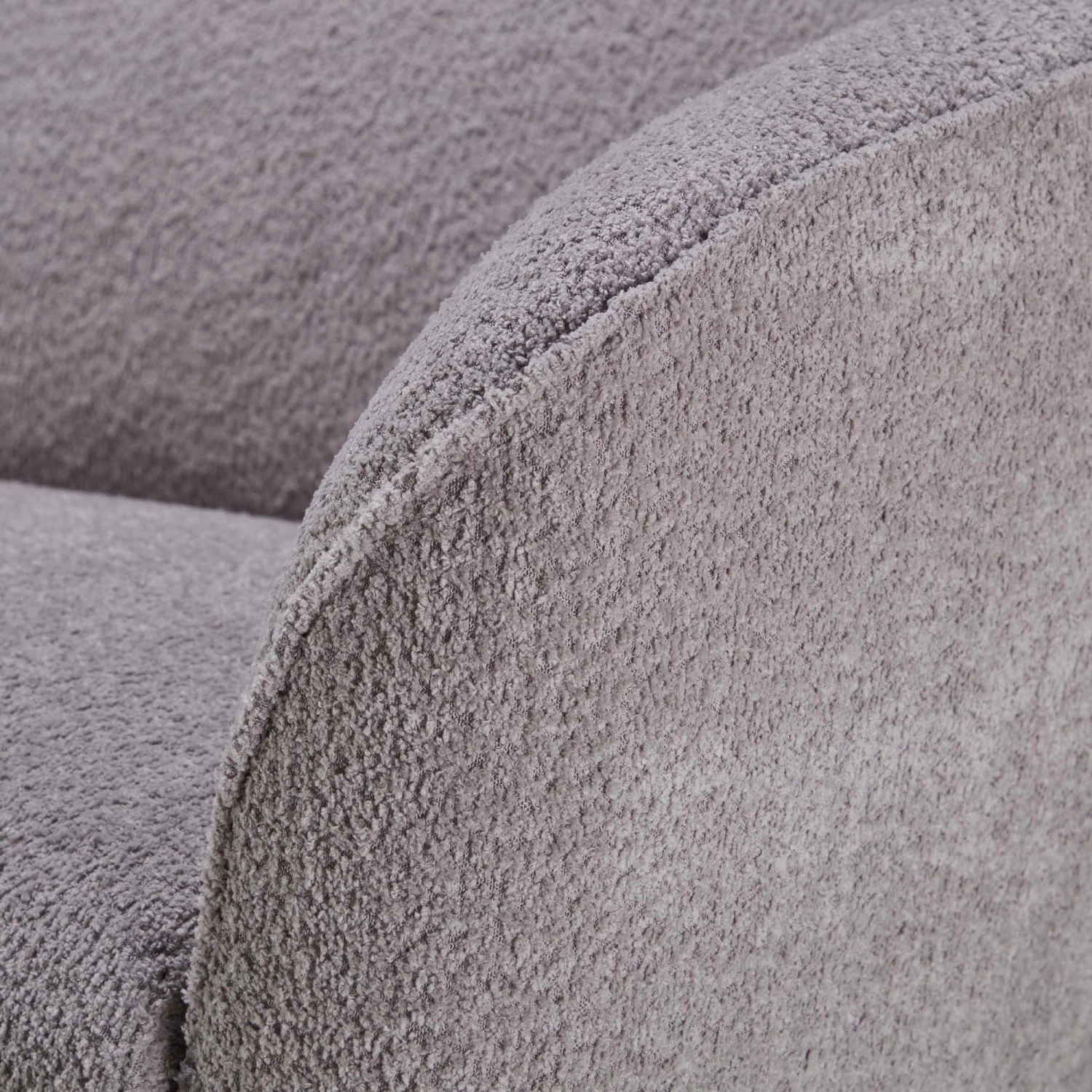 Adrienne Grey Boucle Fabric Loveseat 6 Adrienne Grey Boucle Fabric Loveseat - Image 4