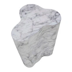 Cassian White Marble Effect Side Table -Housing Units Shop ebdb0f383e27b3eacba9429751109a52