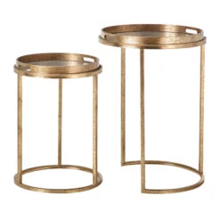 Libra Vienna Atlas Set Of 2 Side Tables In Antique Gold -Housing Units Shop ebee72b8880055dc661075e97c35b230