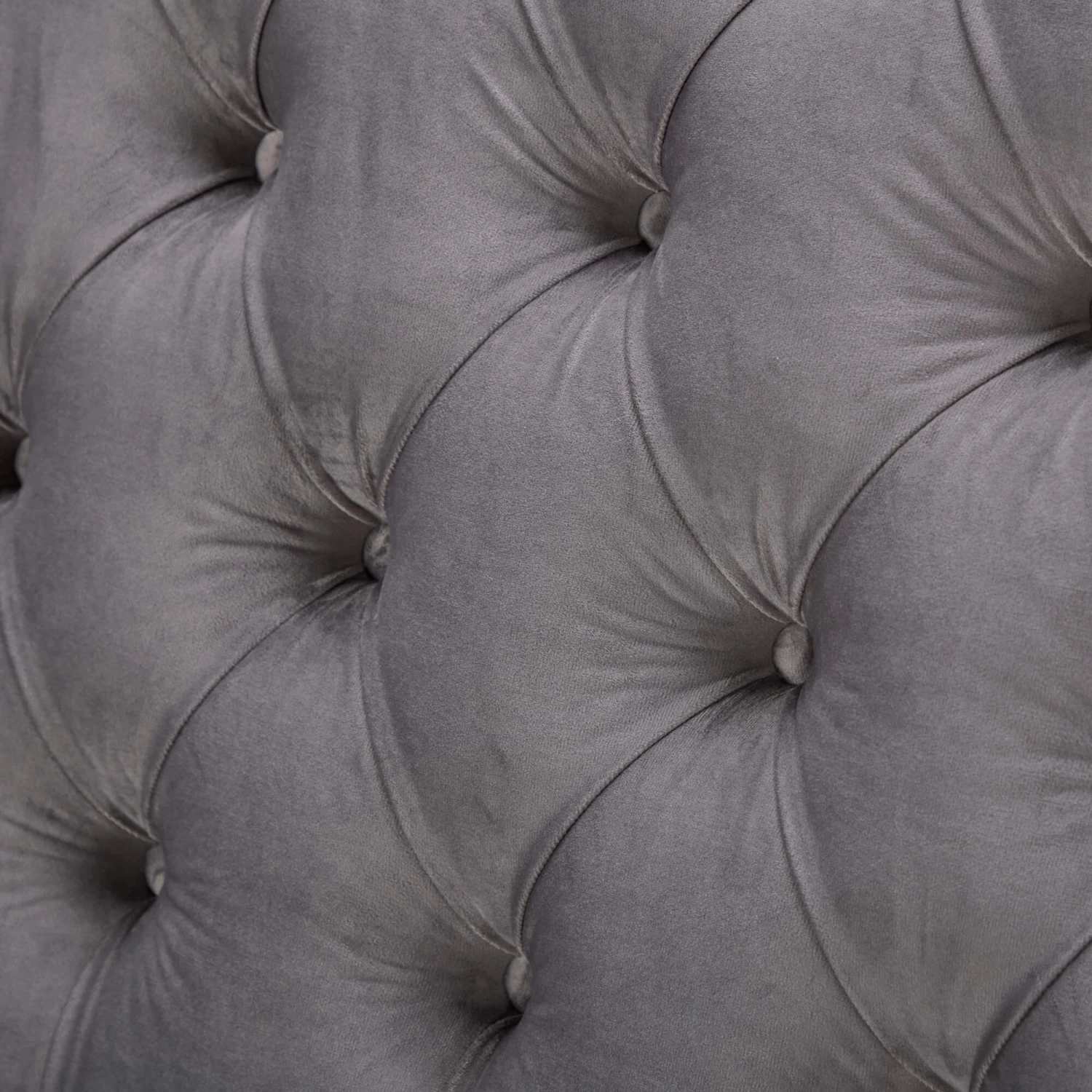 Jacob 160cm Grey Velvet Button Back Bench 7 Jacob 160cm Grey Velvet Button Back Bench - Image 5