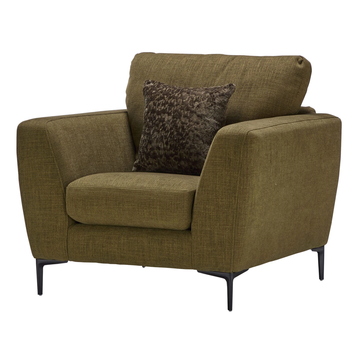 Isabella Olive Green Fabric Armchair 4 Isabella Olive Green Fabric Armchair - Image 2