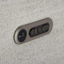 Fiastra White Fabric Power Recliner Loveseat -Housing Units Shop f29931b50b7a72d3f870b0319f83f6b2