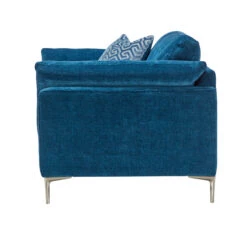 Michelle Blue Fabric Snuggler Sofa 11 Michelle Blue Fabric Snuggler Sofa -Housing Units Shop f3d5503ec7b0412165b16f4c321c0558