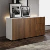 Frank Olsen Intelligent White Gloss & Walnut 2 Door 3 Drawer Sideboard 1 Frank Olsen Intelligent White Gloss & Walnut 2 Door 3 Drawer Sideboard -Housing Units Shop f749be51bcba6e0e4771596fca0311da