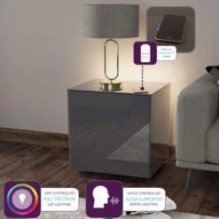 Frank Olsen Intelligent Grey Gloss Side Table -Housing Units Shop f80b70ab72b8ce0df716270d5d767c1d 1