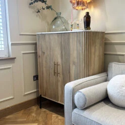 Rochelle Mango Wood & Marble 2 Door Highboard -Housing Units Shop f88d8bb56fde86b5ef607b9f7b50a717