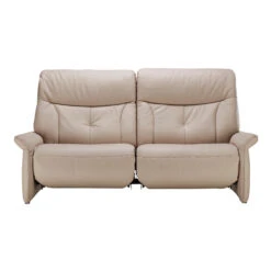 Himolla Lupo Cream Leather 3 Seater Electric Recliner Sofa