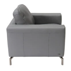 Natuzzi Editions Milano Grey Leather Armchair -Housing Units Shop fb4d54e1c75ae9fe4f6f1fbec5ae83d4