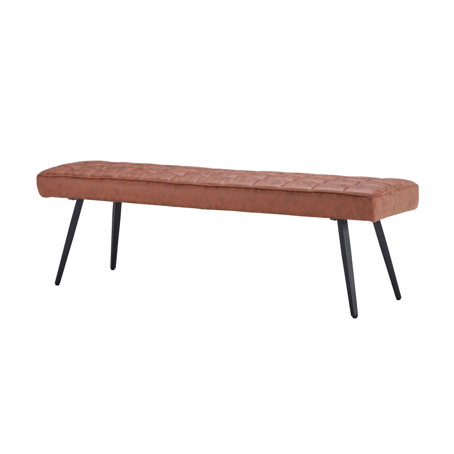 Moretti Tan Faux Leather Straight Dining Bench 3 Moretti Tan Faux Leather Straight Dining Bench