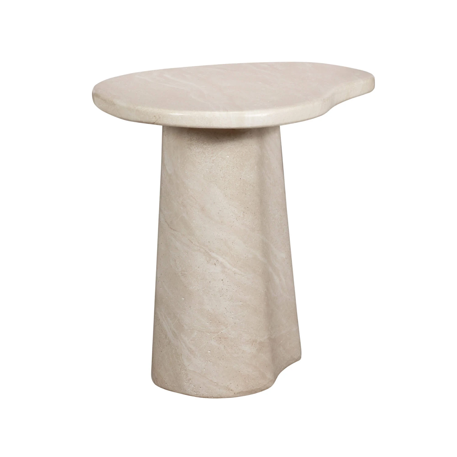 Glass House Solna Small Travertine Effect Lamp Table 4 Glass House Solna Small Travertine Effect Lamp Table - Image 2