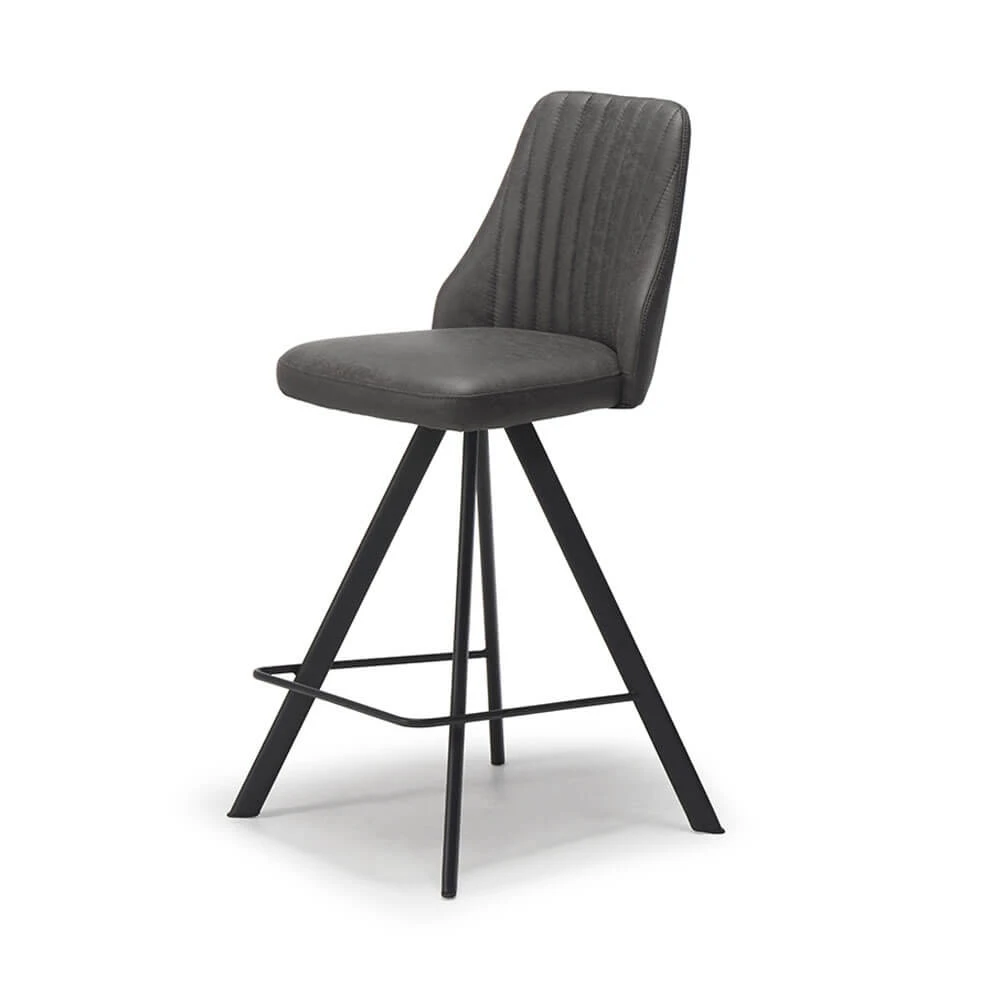 Athenia Counter Bar Stool In Dark Grey 3 Athenia Counter Bar Stool In Dark Grey