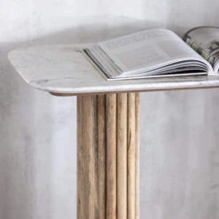 Rochelle Mango Wood & Marble Console Table 12 Rochelle Mango Wood & Marble Console Table -Housing Units Shop fd7f628b59c28ab801521288fb5db334