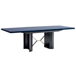 Celeste High Gloss Cobalt Blue 196cm Extending Dining Table & 6 High-Back Grey Faux Leather Chairs -Housing Units Shop fdedc820ea4158607bf6f2ffcba824f6 1