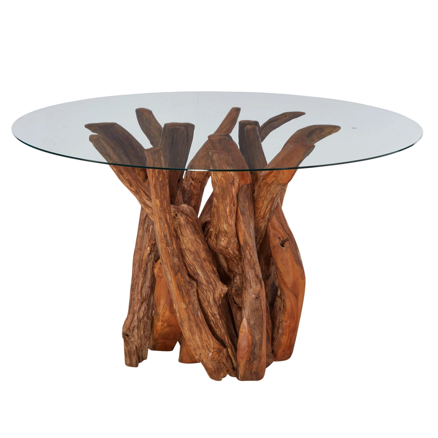 Java Teak 130cm Round Dining Table With 4 Ramona Brown Dining Chairs 4 Java Teak 130cm Round Dining Table With 4 Ramona Brown Dining Chairs - Image 2