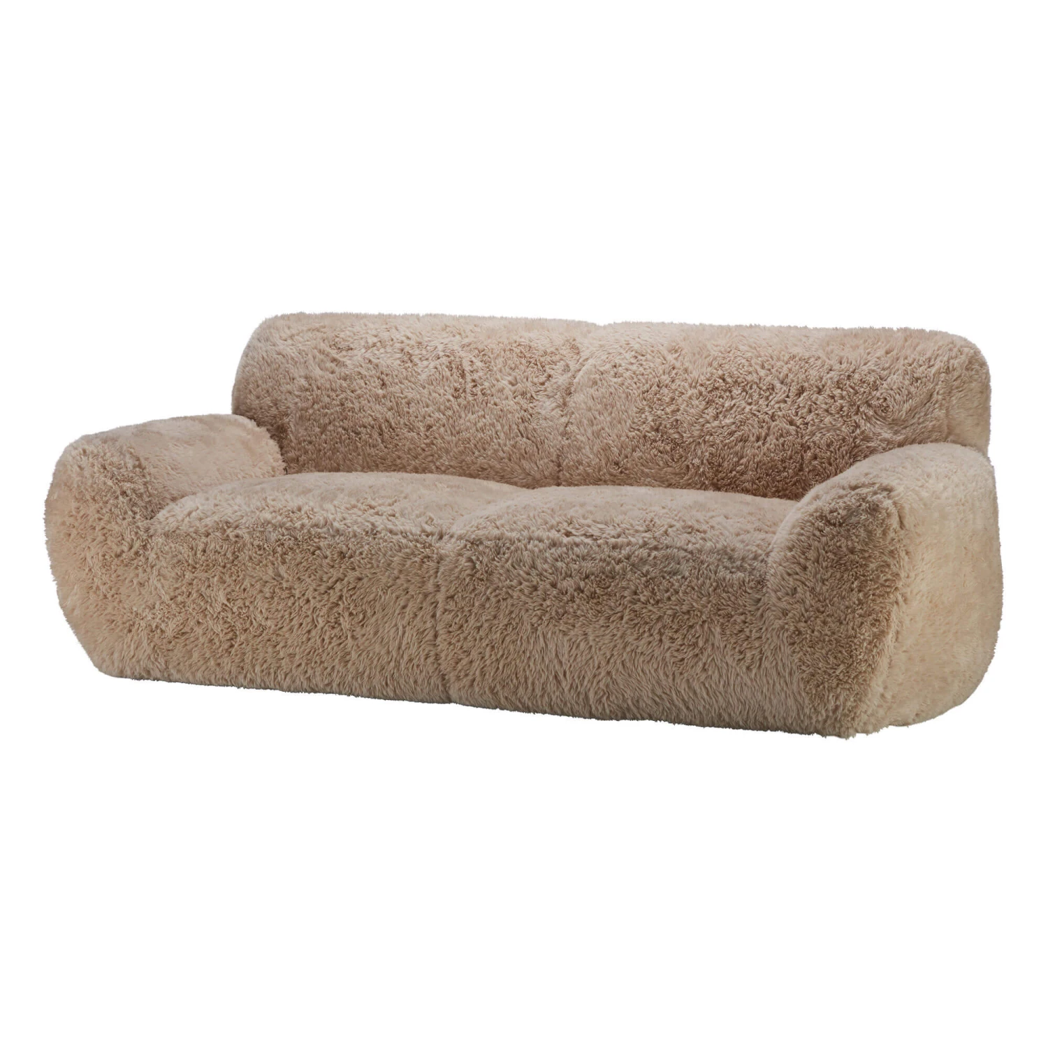 Amelia Sand Beige Faux Sheepskin 3 Seater Sofa 4 Amelia Sand Beige Faux Sheepskin 3 Seater Sofa - Image 2